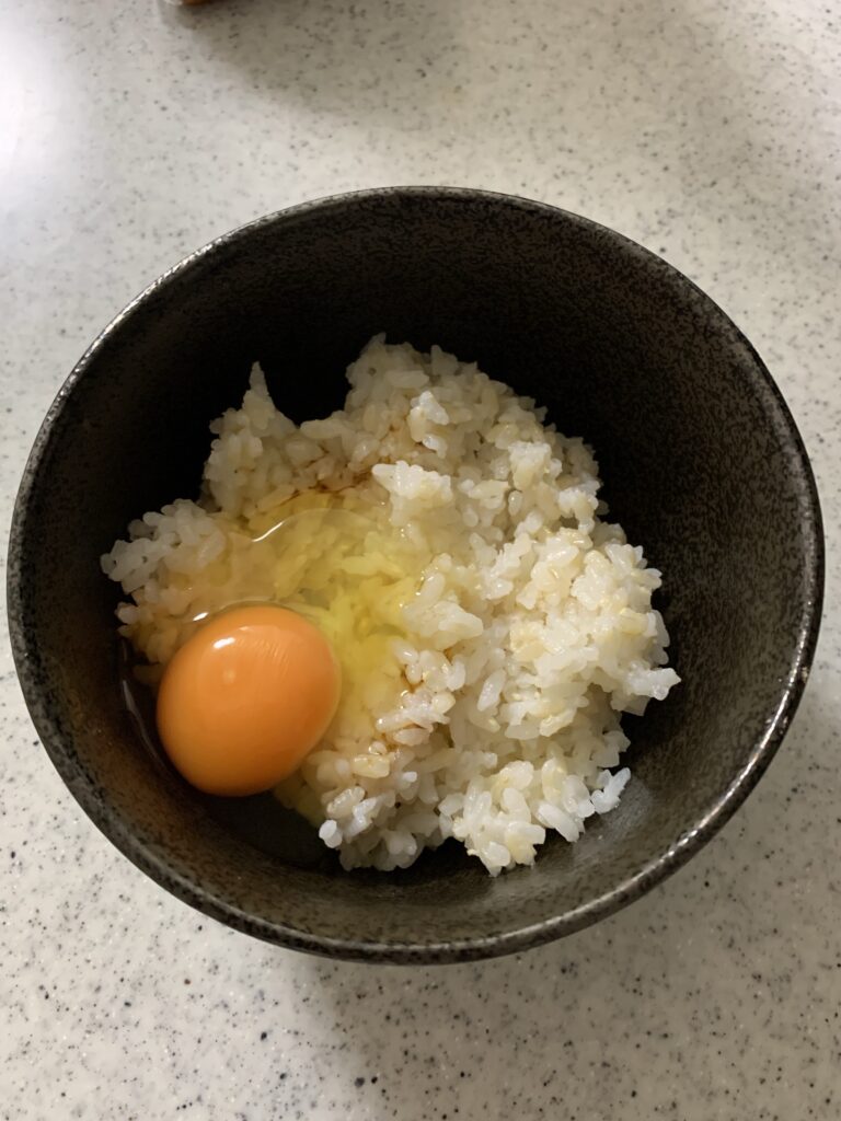 ファンケルの発芽米の卵かけご飯